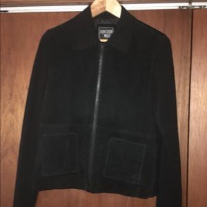 Men Black Junction West  Suede Jacket